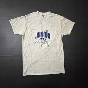 Vintage Ken Griffey Jr T Shirt Mens Medium Ivory Y2k Baseball Delta USA Mariners